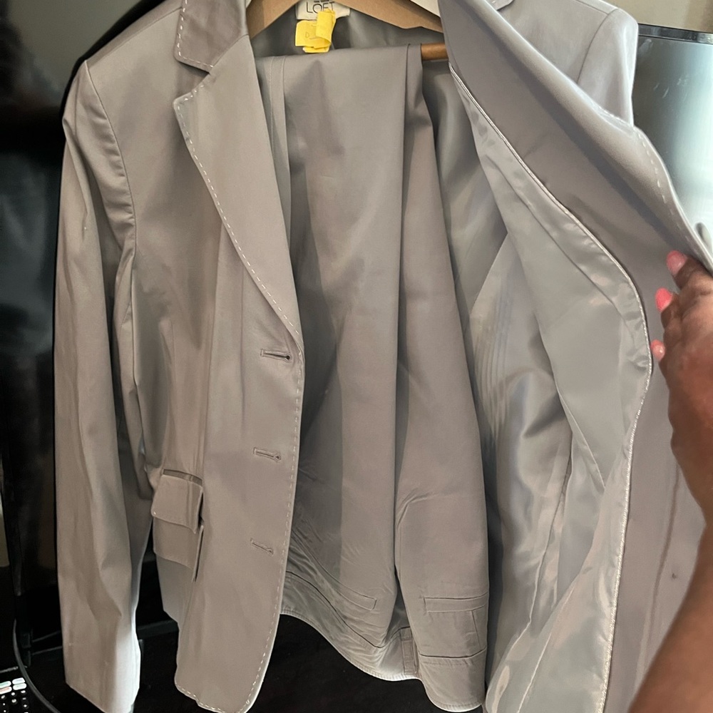 Loft gray two piece pantsuit